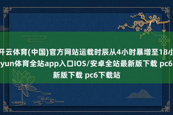 开云体育(中国)官方网站运载时辰从4小时暴增至18小时-kaiyun体育全站app入口IOS/安卓全站最新版下载 pc6下载站