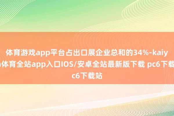 体育游戏app平台占出口展企业总和的34%-kaiyun体育全站app入口IOS/安卓全站最新版下载 pc6下载站