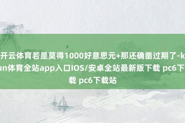 开云体育若是莫得1000好意思元+那还确凿过期了-kaiyun体育全站app入口IOS/安卓全站最新版下载 pc6下载站