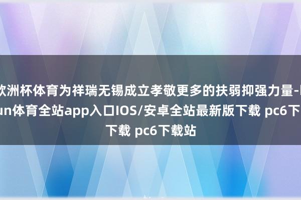 欧洲杯体育为祥瑞无锡成立孝敬更多的扶弱抑强力量-kaiyun体育全站app入口IOS/安卓全站最新版下载 pc6下载站