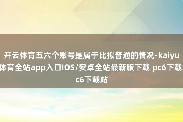 开云体育五六个账号是属于比拟普通的情况-kaiyun体育全站app入口IOS/安卓全站最新版下载 pc6下载站