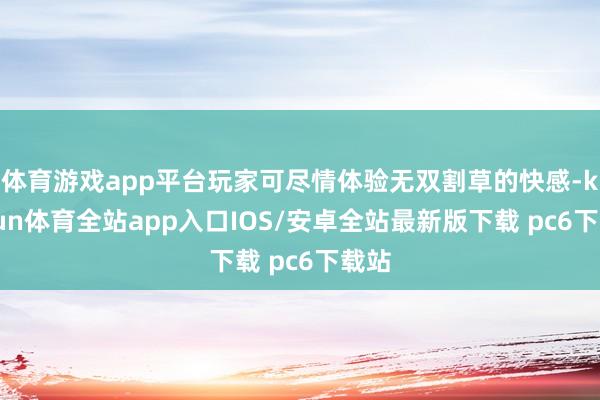 体育游戏app平台玩家可尽情体验无双割草的快感-kaiyun体育全站app入口IOS/安卓全站最新版下载 pc6下载站