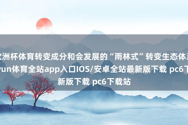 欧洲杯体育转变成分和会发展的“雨林式”转变生态体系-kaiyun体育全站app入口IOS/安卓全站最新版下载 pc6下载站