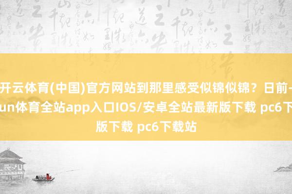 开云体育(中国)官方网站到那里感受似锦似锦？日前-kaiyun体育全站app入口IOS/安卓全站最新版下载 pc6下载站