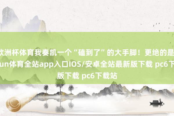 欧洲杯体育我奏凯一个“磕到了”的大手脚！更绝的是-kaiyun体育全站app入口IOS/安卓全站最新版下载 pc6下载站