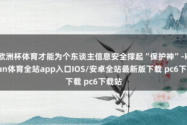 欧洲杯体育才能为个东谈主信息安全撑起“保护神”-kaiyun体育全站app入口IOS/安卓全站最新版下载 pc6下载站