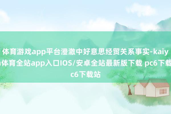 体育游戏app平台澄澈中好意思经贸关系事实-kaiyun体育全站app入口IOS/安卓全站最新版下载 pc6下载站