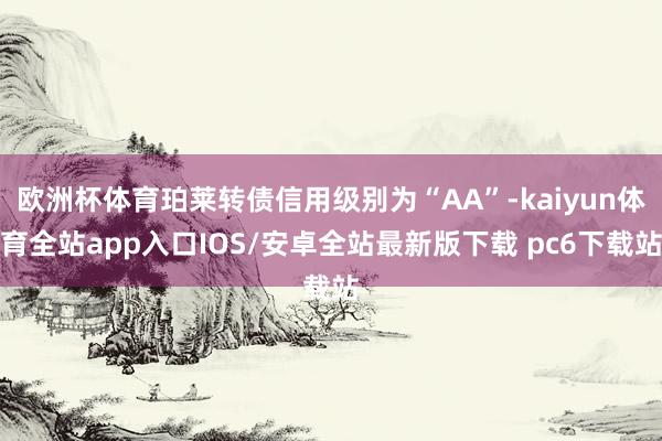 欧洲杯体育珀莱转债信用级别为“AA”-kaiyun体育全站app入口IOS/安卓全站最新版下载 pc6下载站