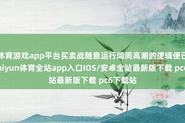 体育游戏app平台买卖战随意运行阛阓高潮的逻辑便已销毁-kaiyun体育全站app入口IOS/安卓全站最新版下载 pc6下载站