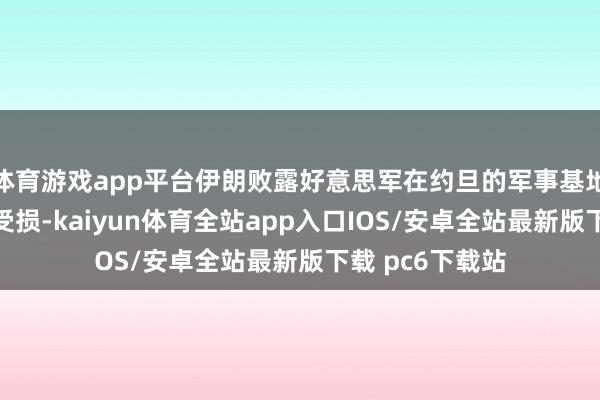 体育游戏app平台伊朗败露好意思军在约旦的军事基地有多半战斗机受损-kaiyun体育全站app入口IOS/安卓全站最新版下载 pc6下载站