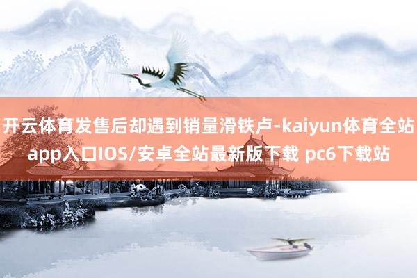 开云体育发售后却遇到销量滑铁卢-kaiyun体育全站app入口IOS/安卓全站最新版下载 pc6下载站