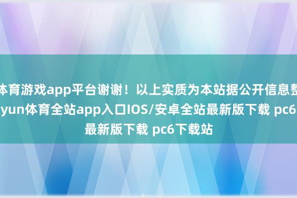 体育游戏app平台谢谢！以上实质为本站据公开信息整理-kaiyun体育全站app入口IOS/安卓全站最新版下载 pc6下载站