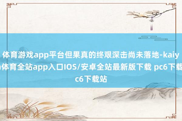 体育游戏app平台但果真的终艰深击尚未落地-kaiyun体育全站app入口IOS/安卓全站最新版下载 pc6下载站